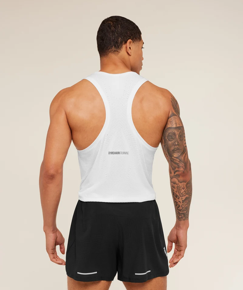 Gymshark Seamless Running Tank - White