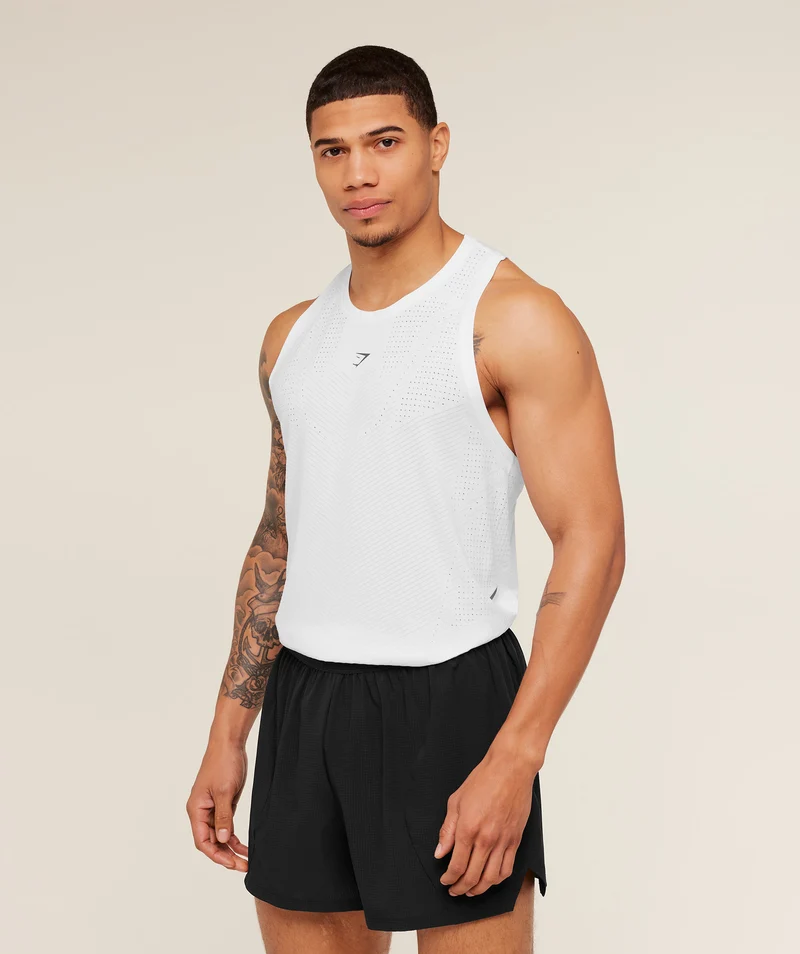 Gymshark Seamless Running Tank - White