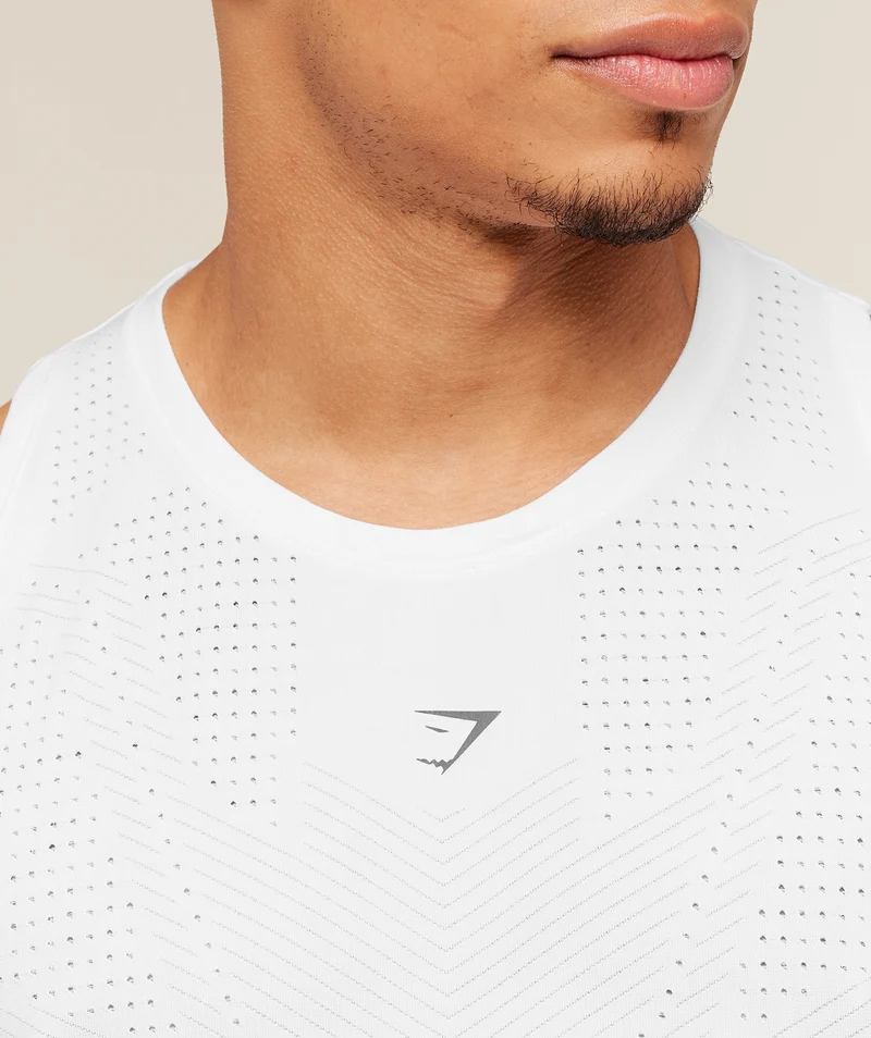 Gymshark Seamless Running Tank - White