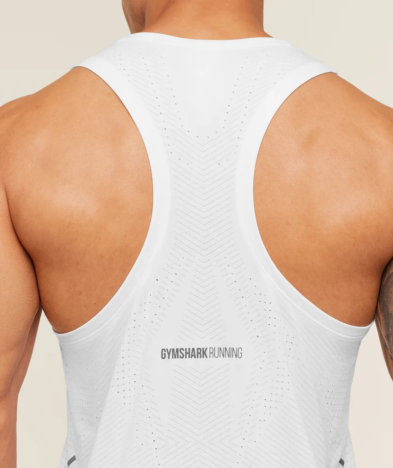 Gymshark Seamless Running Tank - White