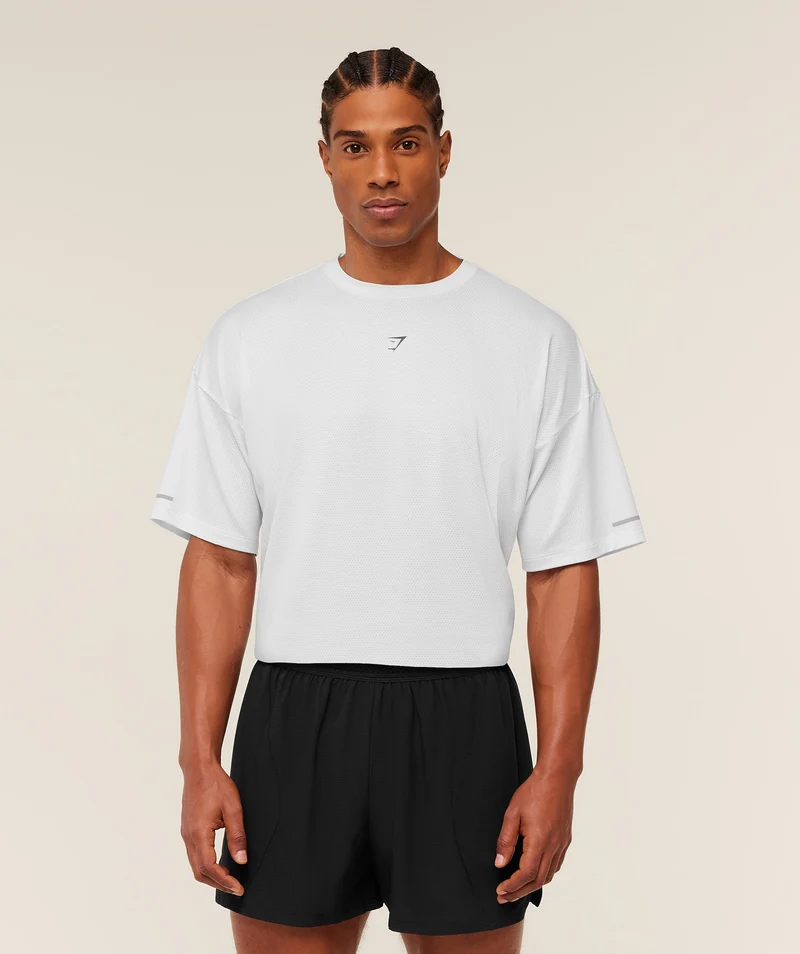 Gymshark Running Graphic T-Shirt - White