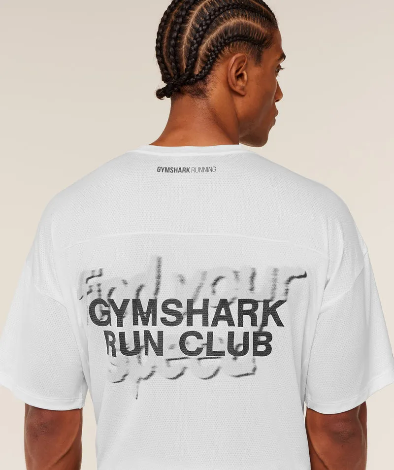 Gymshark Running Graphic T-Shirt - White