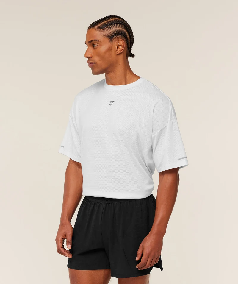 Gymshark Running Graphic T-Shirt - White