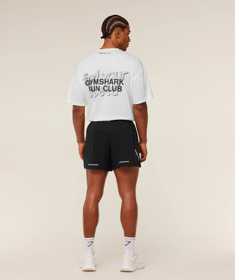 Gymshark Running Graphic T-Shirt - White