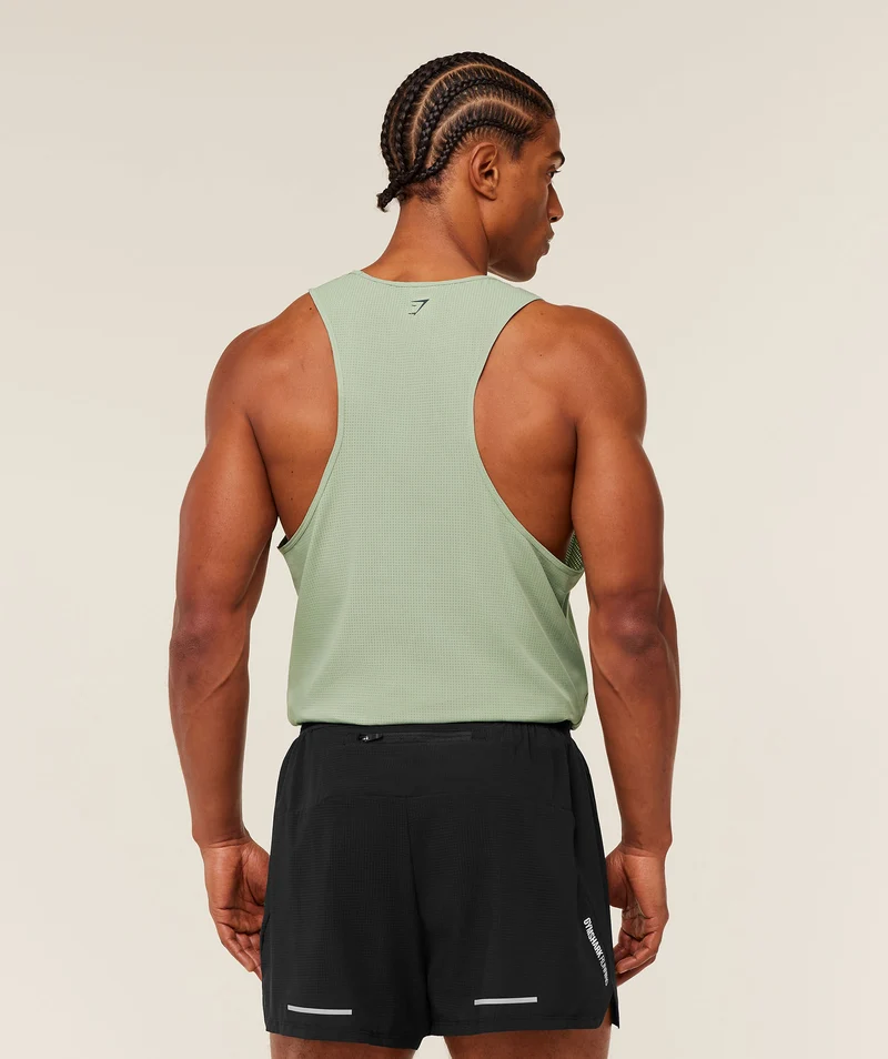 Gymshark Running Tank - Haze Green