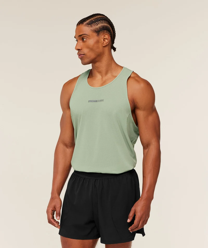 Gymshark Running Tank - Haze Green