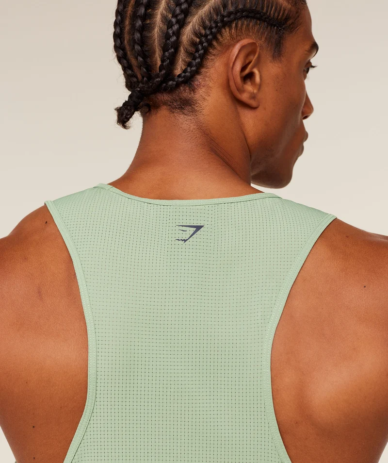 Gymshark Running Tank - Haze Green
