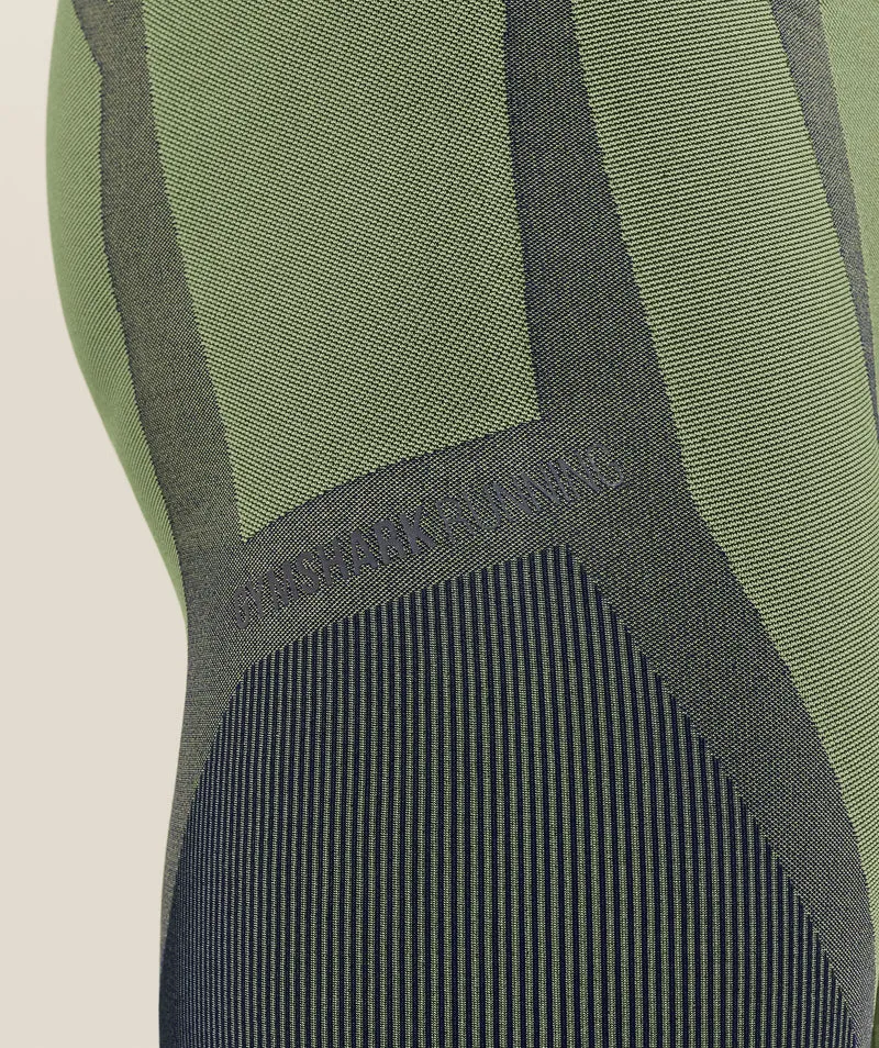 Gymshark Seamless Running Half Tight - Stealth Blue/Sorbet Yellow