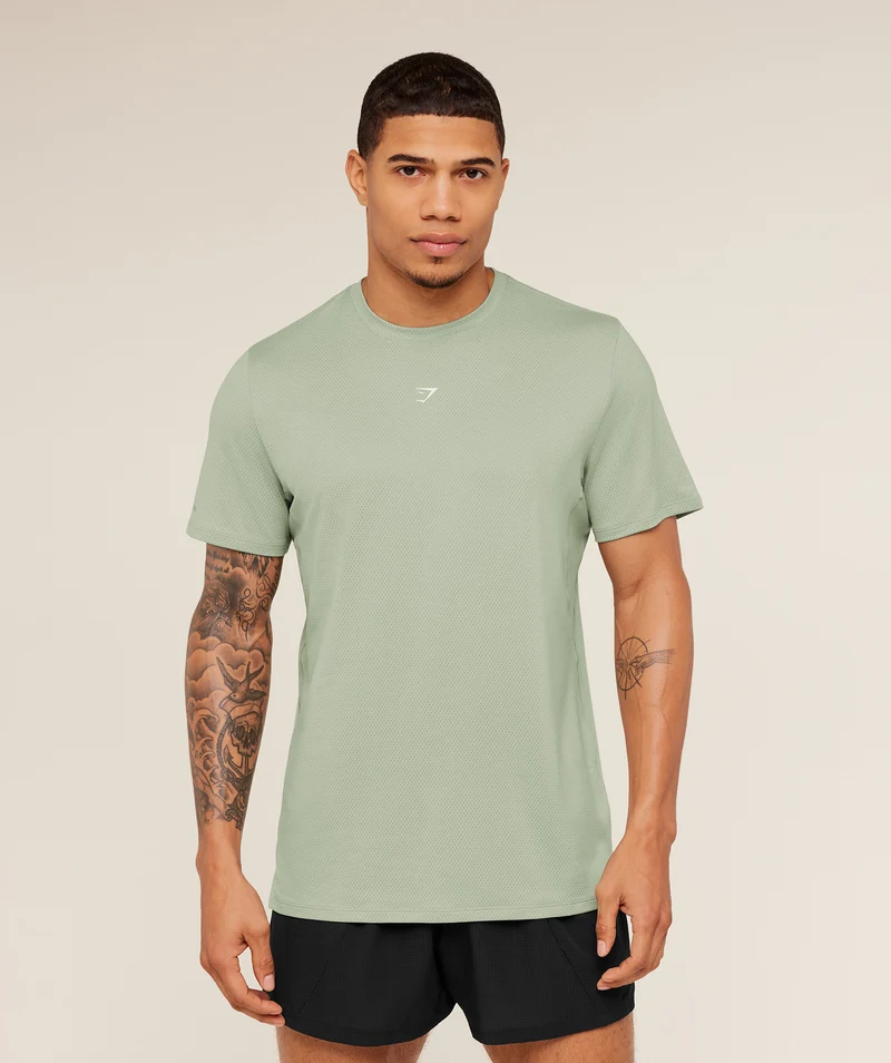 Gymshark Running T-Shirt - Haze Green