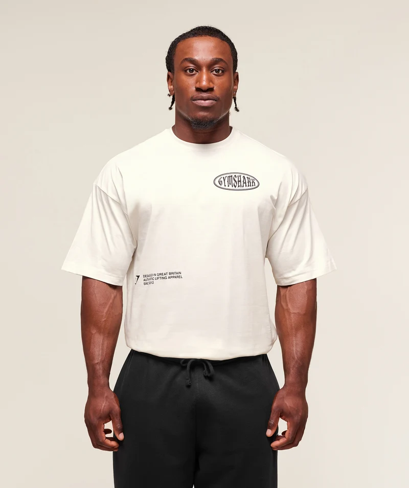 Gymshark Authentic Lifting Apparel T-Shirt - Soft White