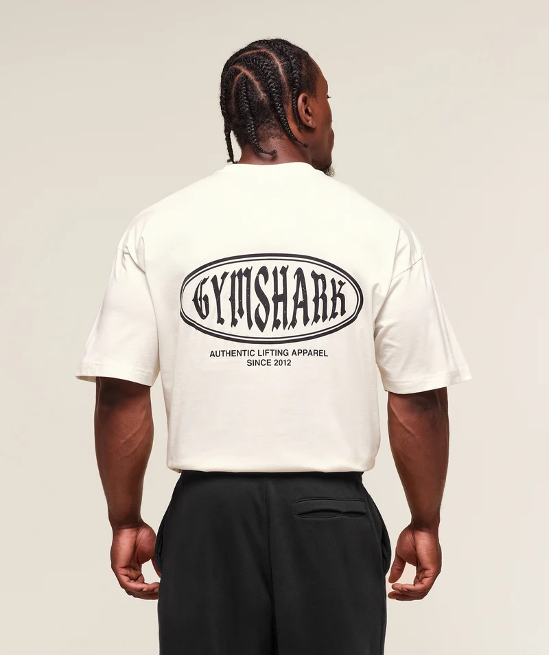 Gymshark Authentic Lifting Apparel T-Shirt - Soft White
