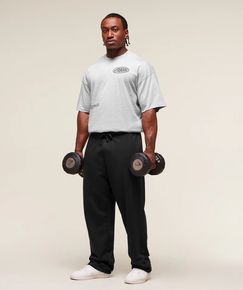 Gymshark Authentic Lifting Apparel T-Shirt - Light Grey Core Marl