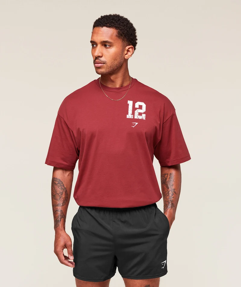 Gymshark Campus T-Shirt - Athletic Burgundy