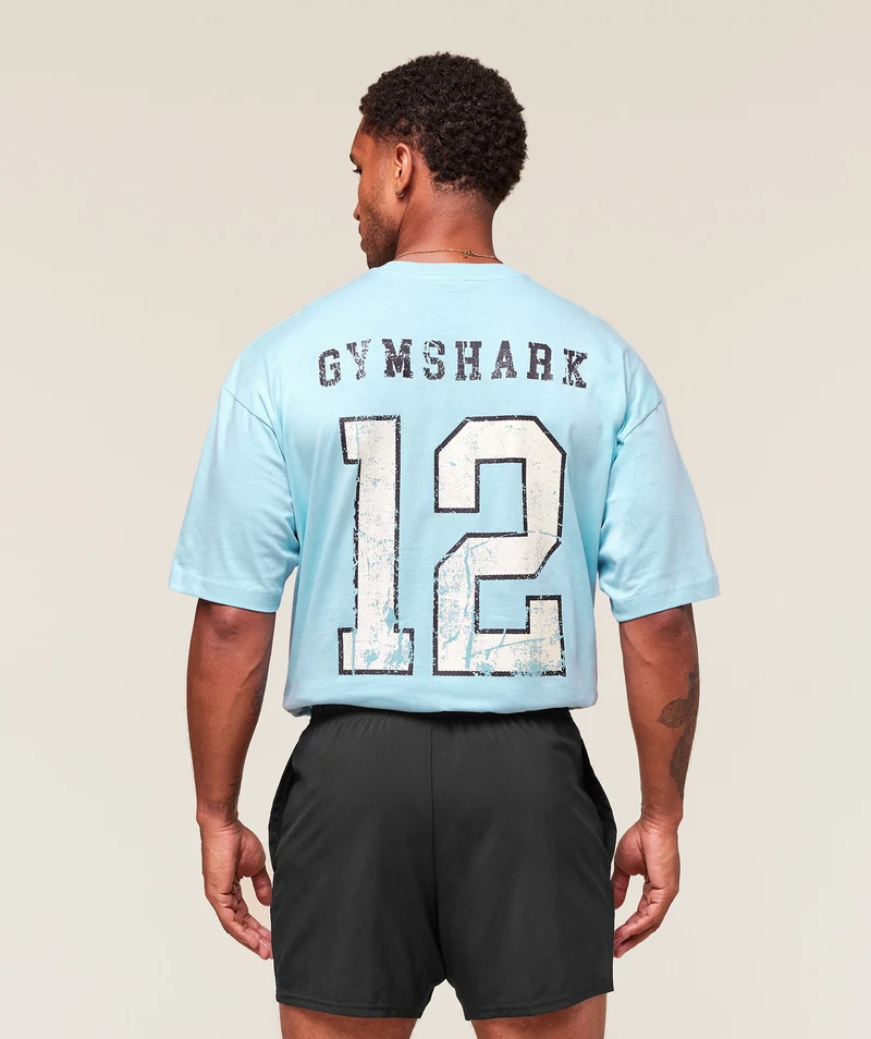 Gymshark Campus T-Shirt - Athletic Light Blue