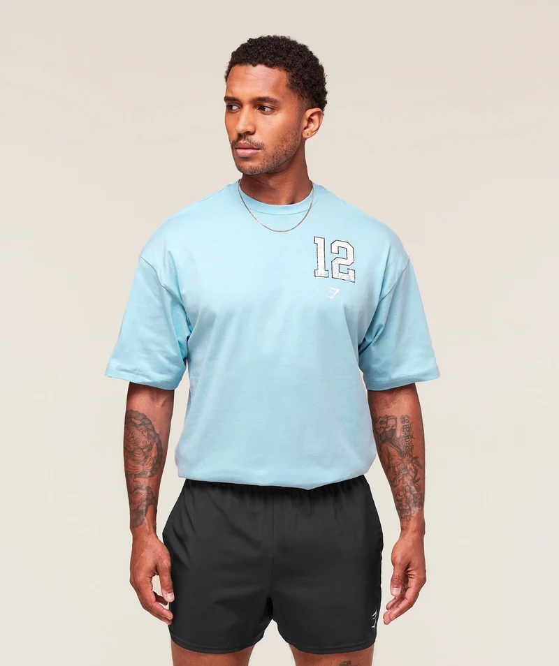 Gymshark Campus T-Shirt - Athletic Light Blue