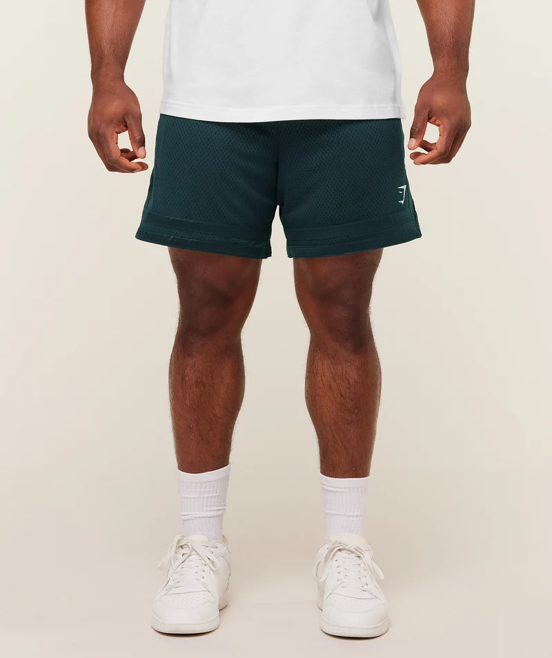 Gymshark Campus Mesh Shorts - Deep Petrol Blue