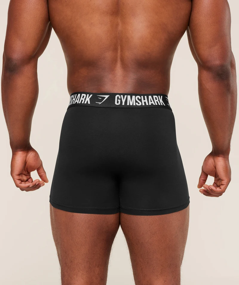 Gymshark Boxer Brief 3PK - Black/Silver Grey/White