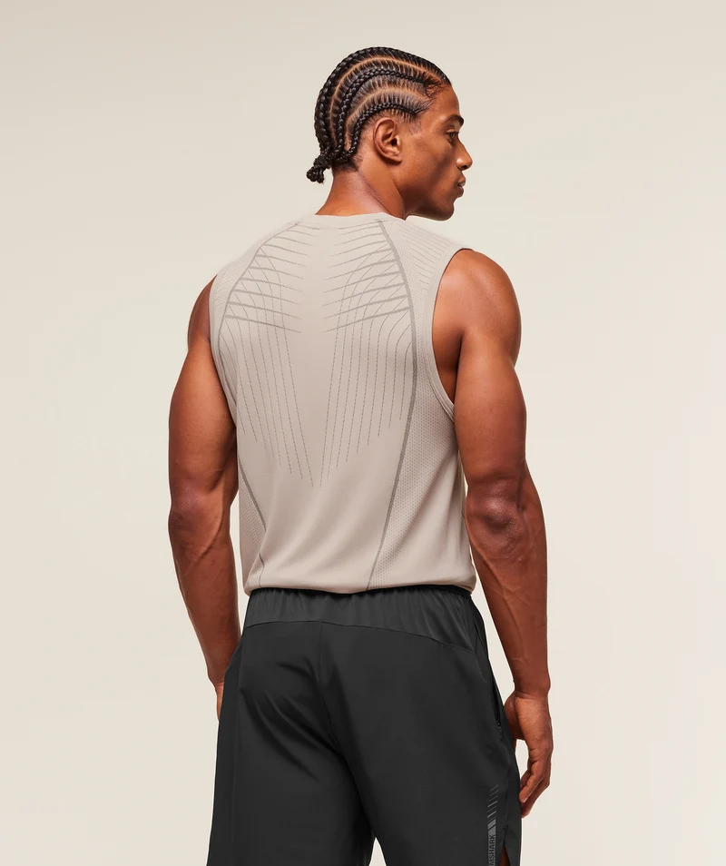 Gymshark Apex Seamless Tank - Mushroom Grey/Pitch Grey