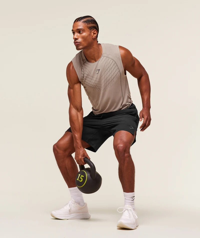 Gymshark Apex Seamless Tank - Mushroom Grey/Pitch Grey