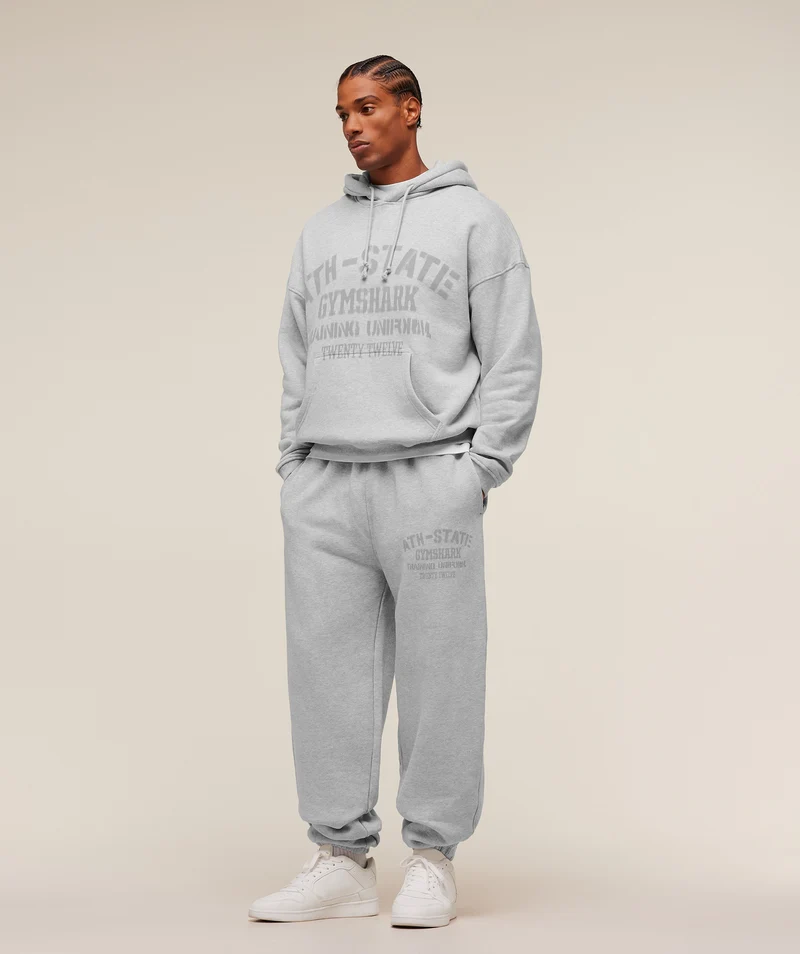 Gymshark Collegiate Hoodie - Soft Grey Marl