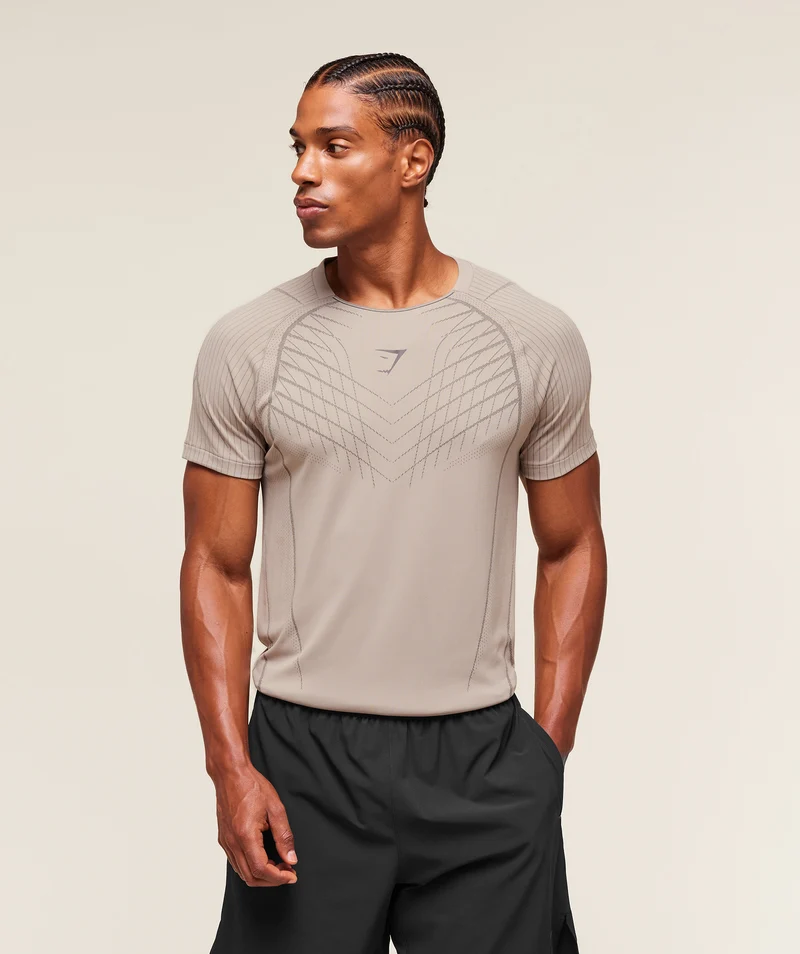 Gymshark Apex Seamless T-Shirt - Mushroom Grey/Pitch Grey