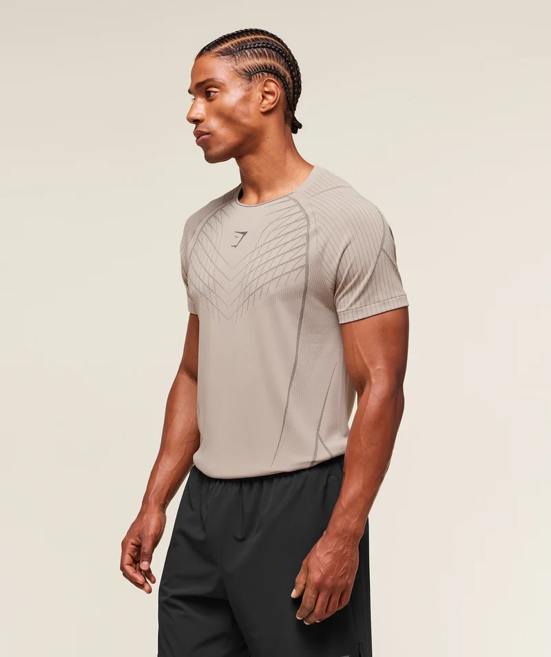 Gymshark Apex Seamless T-Shirt - Mushroom Grey/Pitch Grey