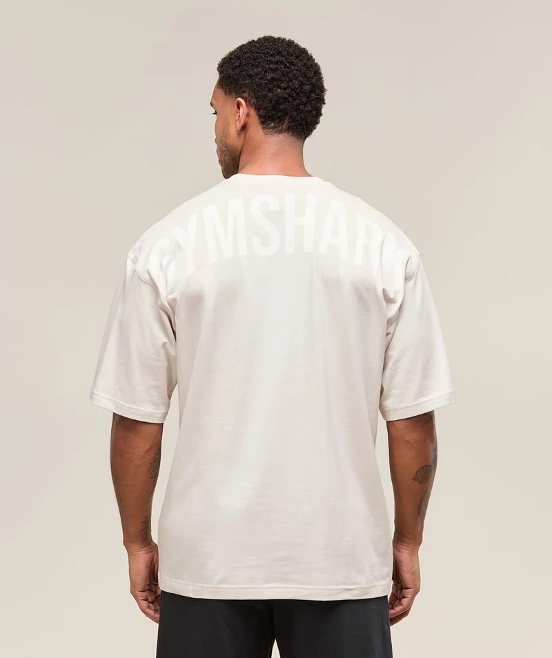 Gymshark Power T-Shirt - Oat White