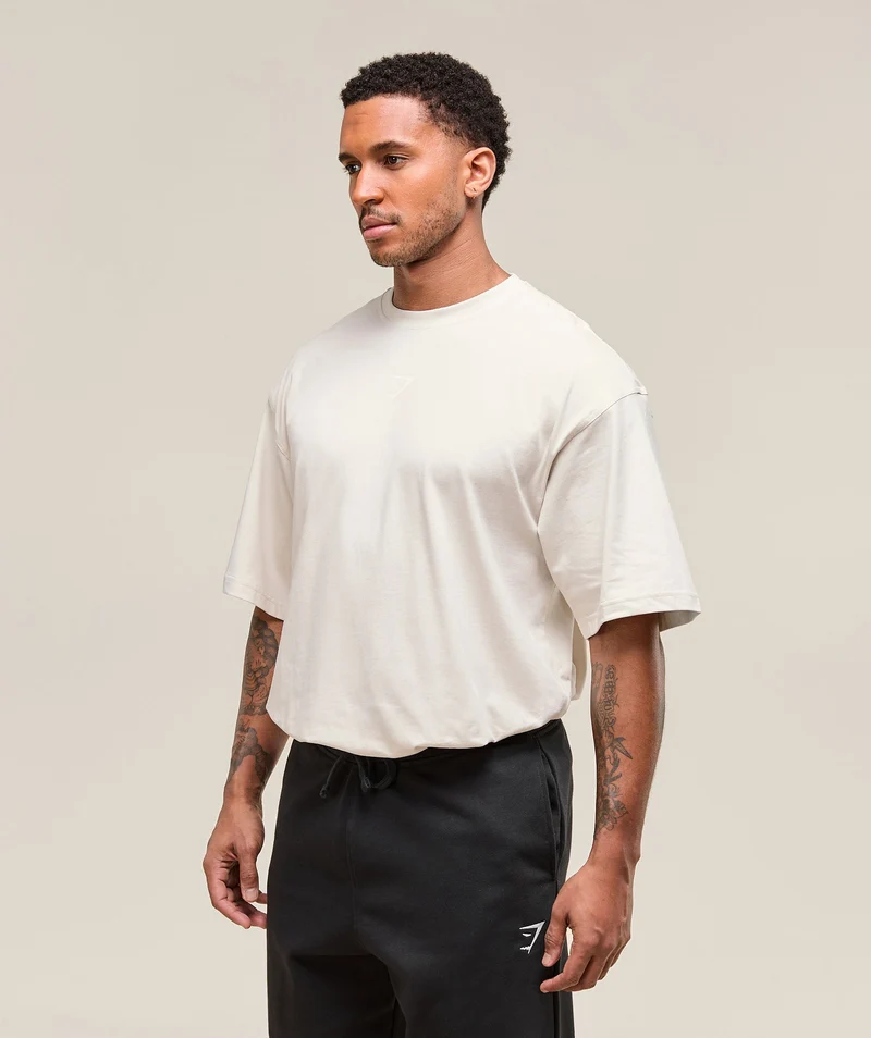 Gymshark Power T-Shirt - Oat White