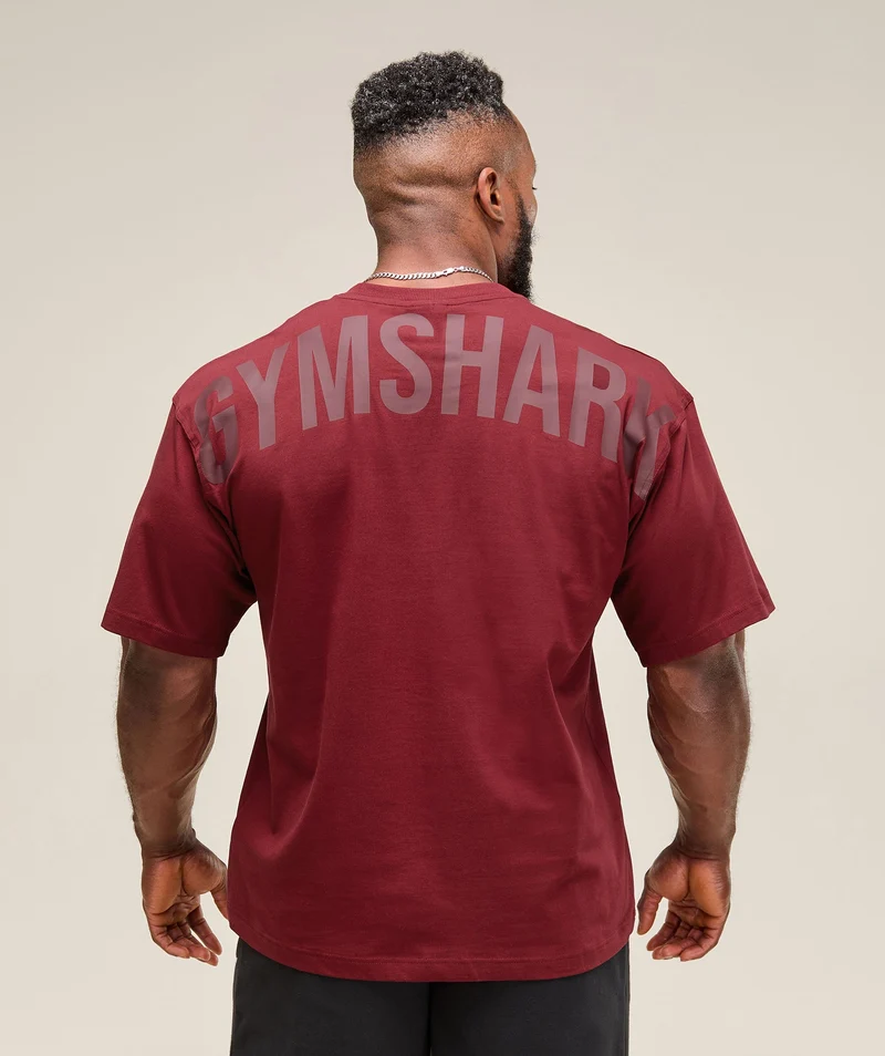 Gymshark Power T-Shirt - Sets Red