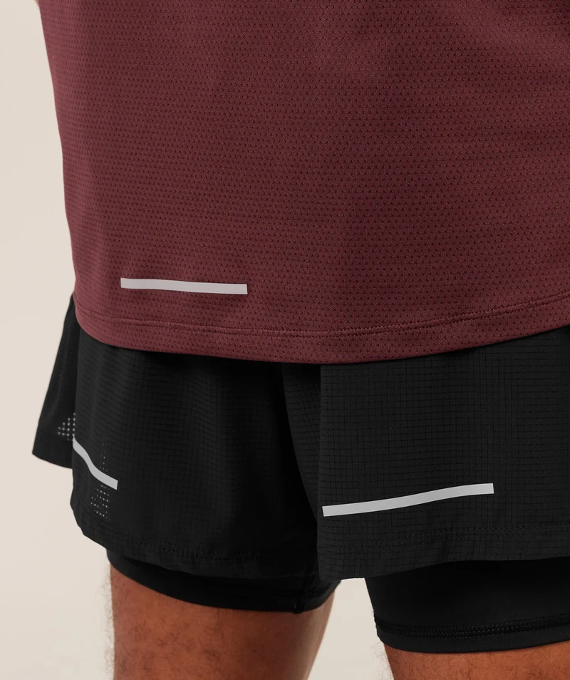 Gymshark Running T-Shirt - Rich Maroon