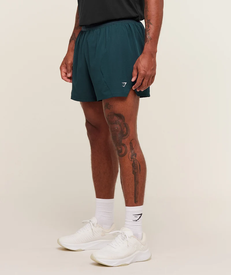 Gymshark Running 5" Shorts - Deep Petrol Blue