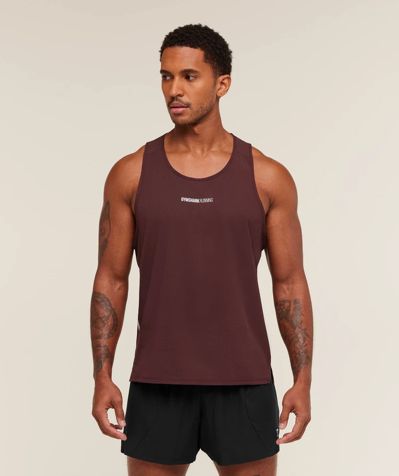 Gymshark Running Tank - Rich Maroon