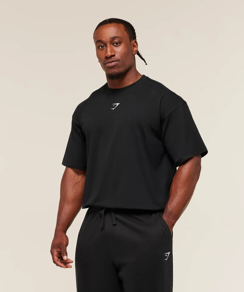 Gymshark Power T-Shirt - Black/Oat White