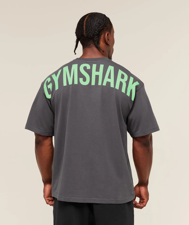 Gymshark Power T-Shirt - Onyx Grey