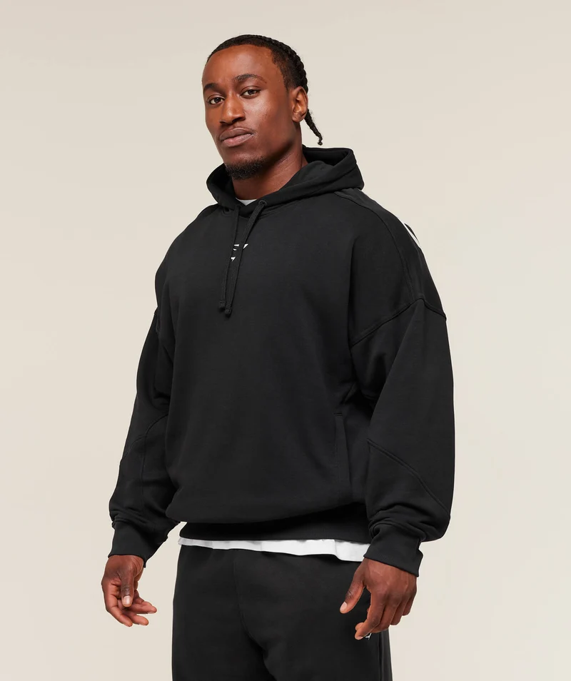 Gymshark Power Oversized Hoodie - Black/Oat White