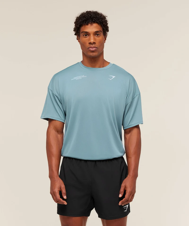 Gymshark Conditioning Club Oversized T-Shirt - Bench Blue
