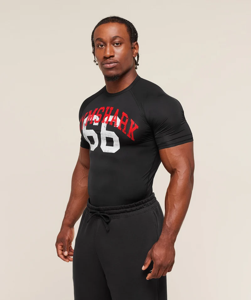 Gymshark Graphic Baselayer T-Shirt - Black