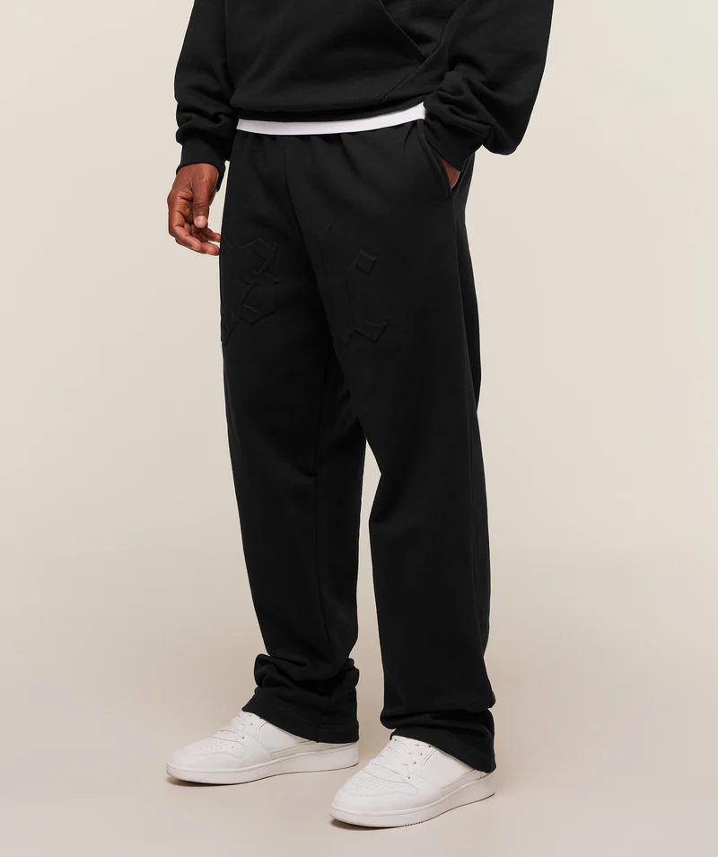 Gymshark Embossed Straight Leg Joggers - Black