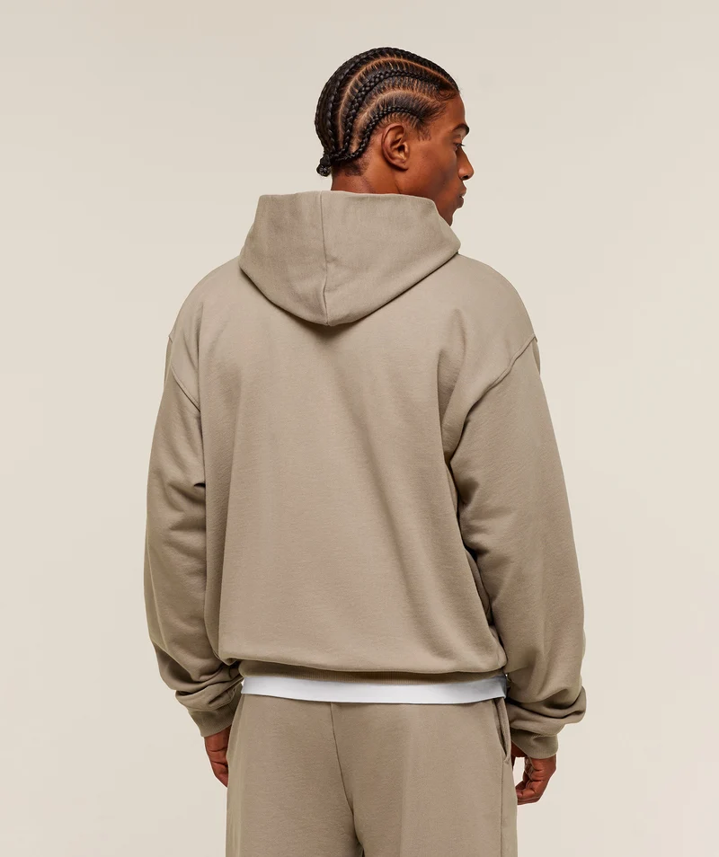 Gymshark Embossed Boxy Hoodie - Lifestyle Brown