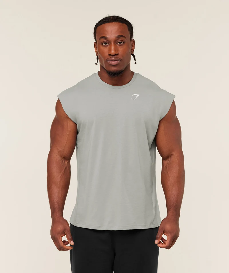 Gymshark Critical Cut Off Tank - Smokey Grey