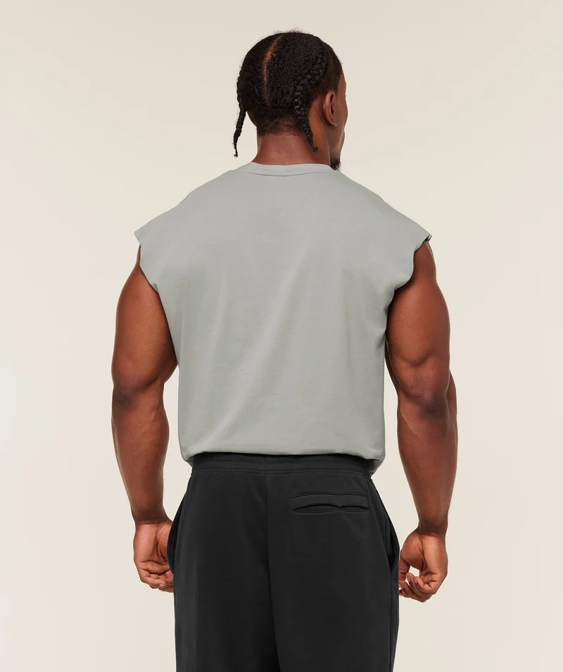 Gymshark Critical Cut Off Tank - Smokey Grey