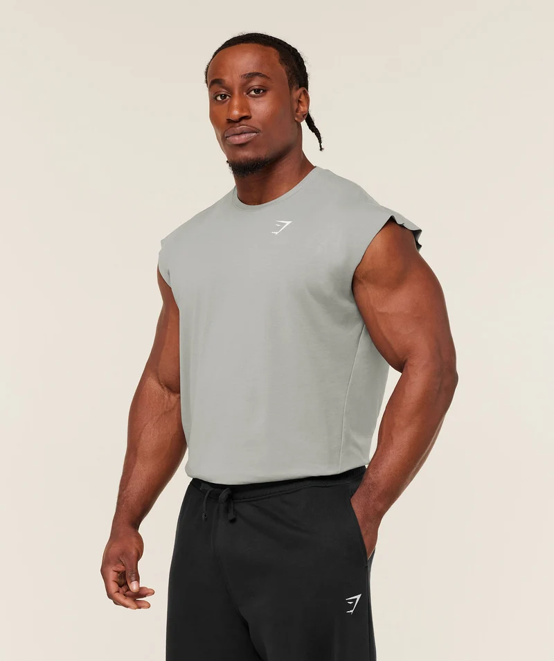 Gymshark Critical Cut Off Tank - Smokey Grey