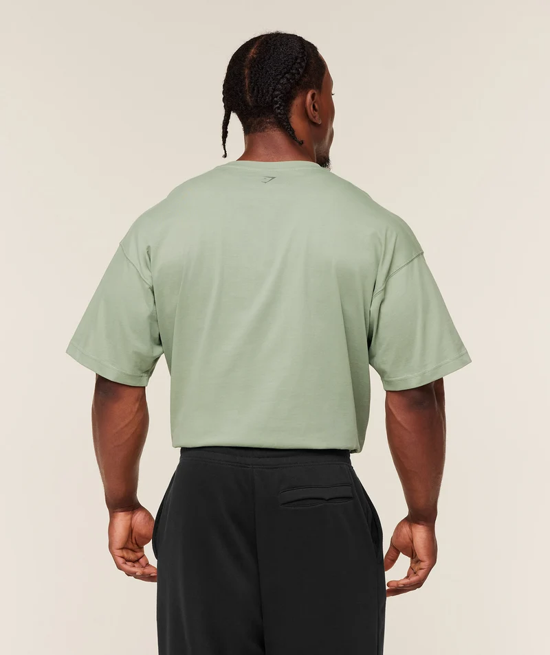 Gymshark Olde English T-Shirt - Haze Green