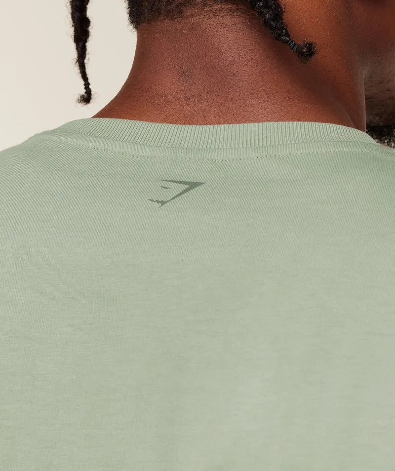 Gymshark Olde English T-Shirt - Haze Green