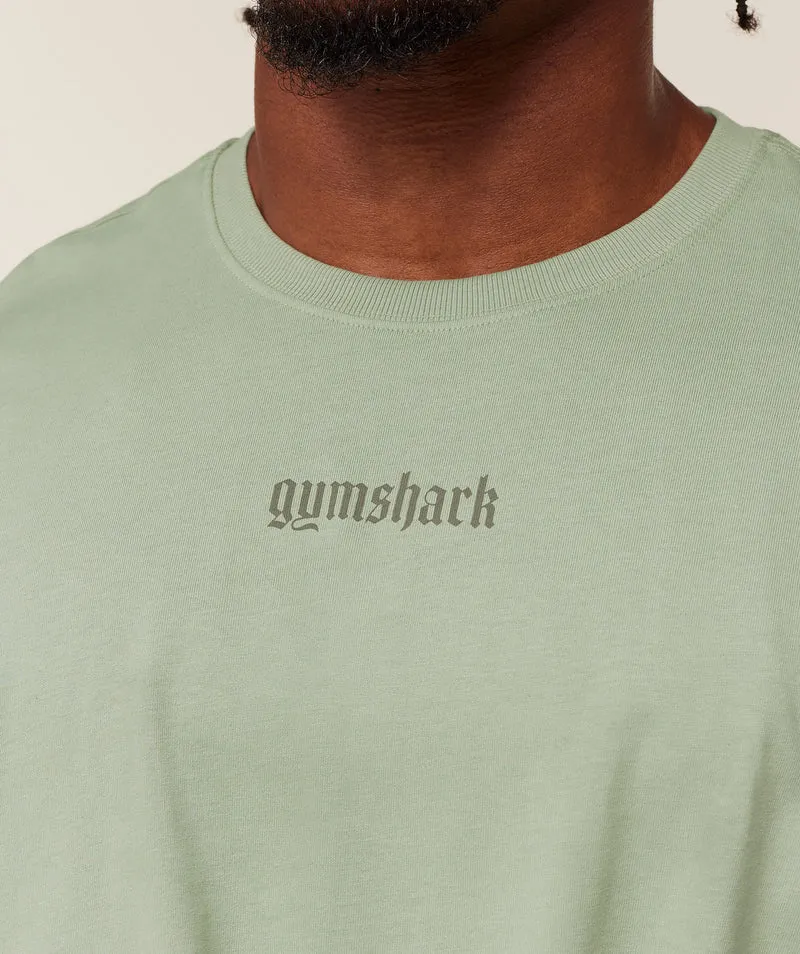 Gymshark Olde English T-Shirt - Haze Green