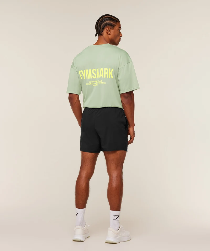 Gymshark Conditioning Club Oversized T-Shirt - Haze Green/Sorbet Yellow