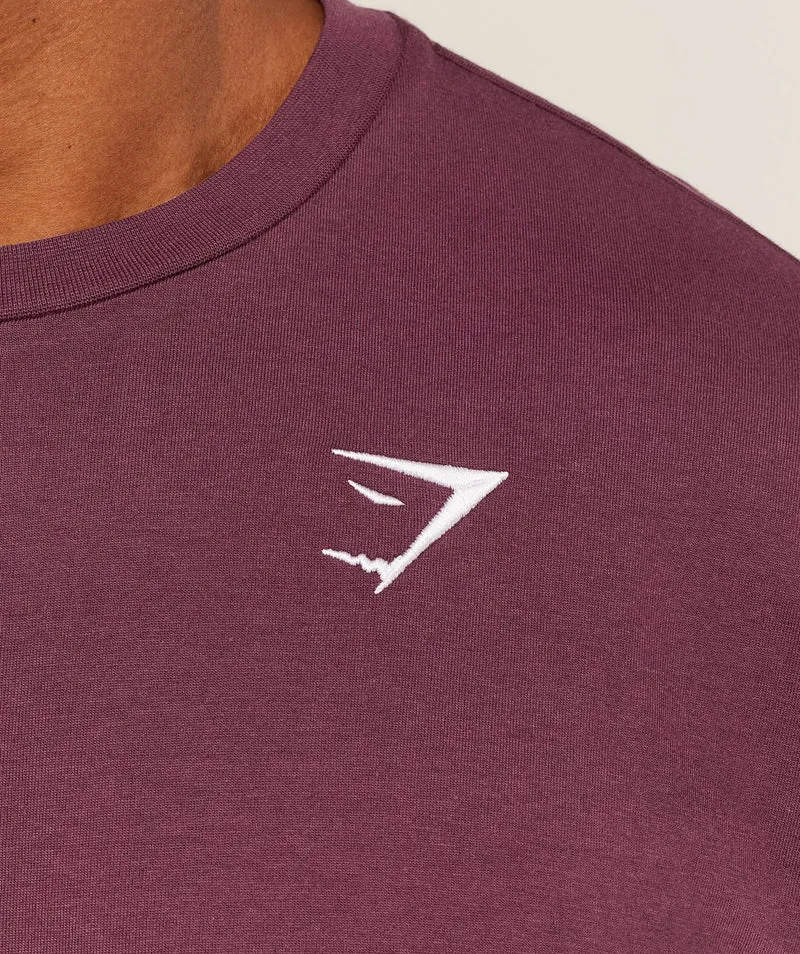 Gymshark Crest Oversized T-Shirt - Impact Burgundy