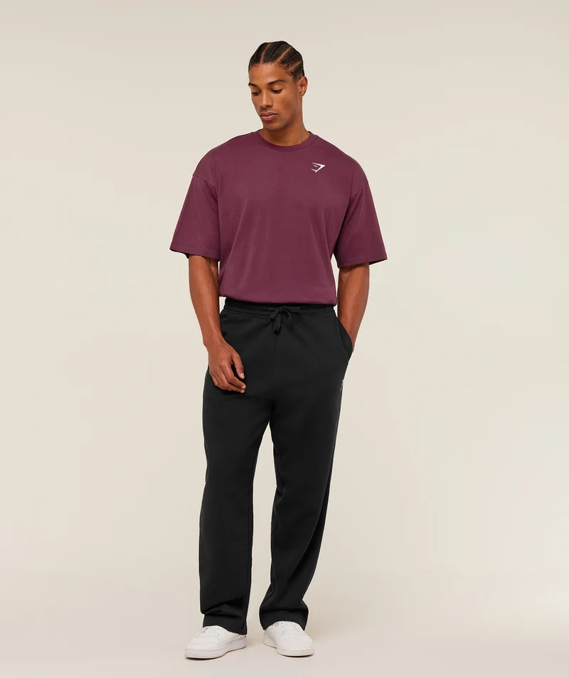 Gymshark Crest Oversized T-Shirt - Impact Burgundy