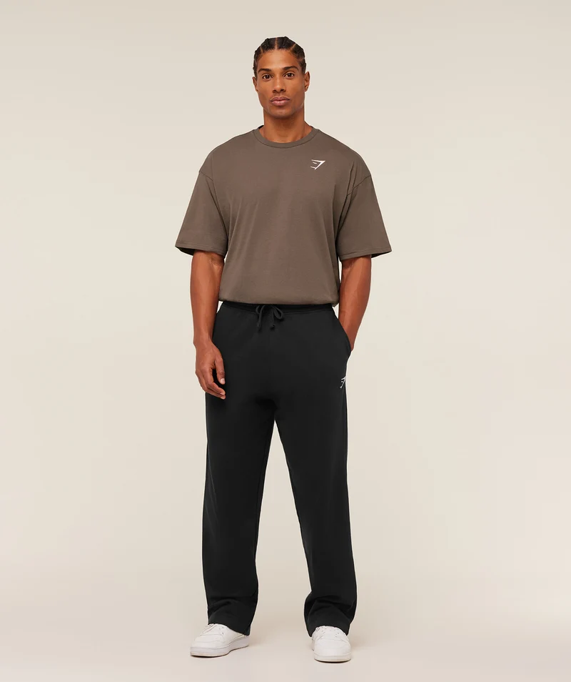 Gymshark Crest Oversized T-Shirt - Soft Brown
