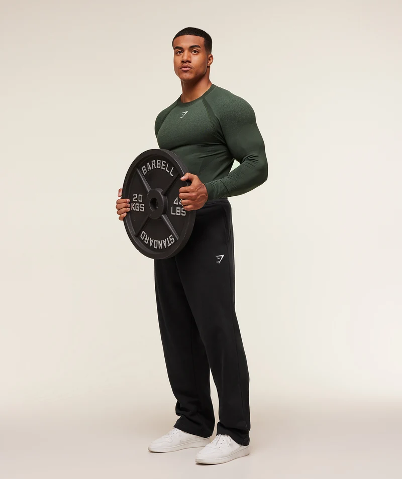 Gymshark Shadow Seamless Long Sleeve T-Shirt - Trail Green